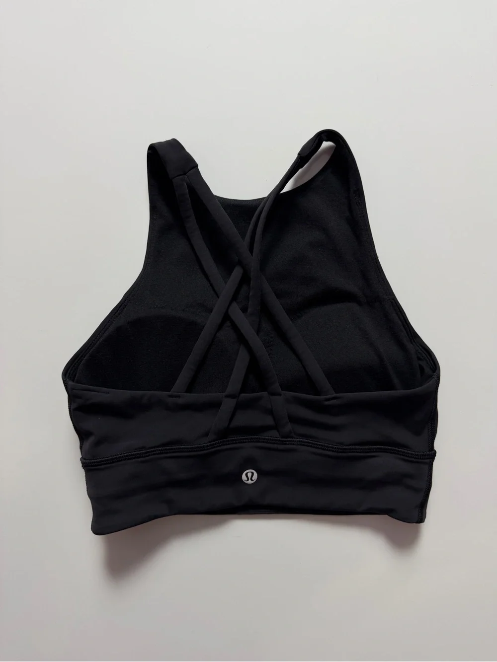 Lululemon Energy Bra High Neck Long Line *Tough, Black, Size 4